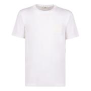 Ribbet krave crew-neck T-shirt