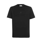 Bomuld Crew-Neck T-Shirt med Tricolor Detalje