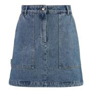 Fox Patch Denim Mini Nederdel