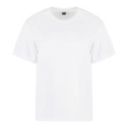 Ribbet Bomuld Crew-Neck T-shirt