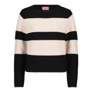 Stribet Finstrikket Sweater