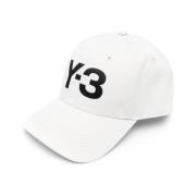 Off-White Polyester Cap med Logo