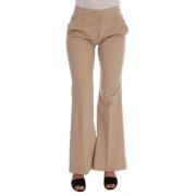 Elegante Beige Bootcut Flared Bukser