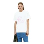 Grafisk Print Bomuld T-shirt