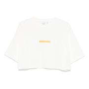 Logo Print Cropped T-Shirt