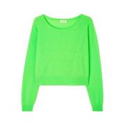 Fluorescerende Grøn Uld Jersey