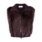 Fox Fur Strikket Vest Jakke