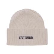 Merino Wool Logo Beanie Hat