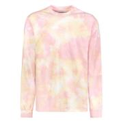 Ribbed kanter tie dye bomuld t-shirt