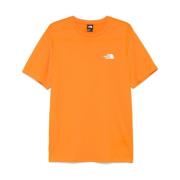 Orange Logo Print Crew Neck T-shirt