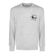 Ribbet crew neck uldsweater