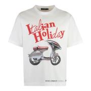 Bomuld Vespa Print Crew-Neck T-shirt