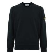 Blå Bomuld Logo Sweater