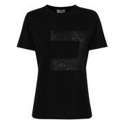 Sort Bomuld Logo T-shirt