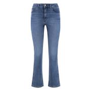 Straight-leg jeans med metal detaljer