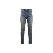 Herre Lynlås Knaphul Jeans