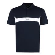 Bomuld Polo Shirt med Ribbede Kanter