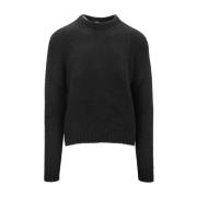 Dame Pullover Sweater med Ribbed Kanter