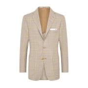 Tjekket Cashmere Blend Blazer