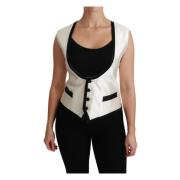 Elegant rmls Silkevest i Sort & Hvid