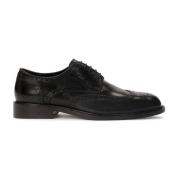 Sort elegant brogue-stil halvsko