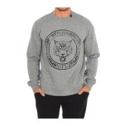 Rundhals Sweatshirt med Mærke Print