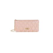 Quiltet Clutch Taske med Guld Detaljer