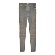 Ribbet bomuld slim-fit jeans