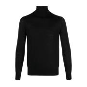 Sort T-Hals Pullover Sweater