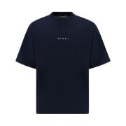 Monokrom Bomulds T-shirt med Ribbet Crew Neck