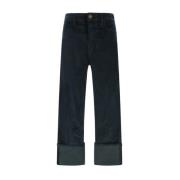 Corduroy Five-Pocket High Hem Bukser