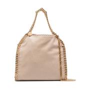 Whipstitch Chain Trim Beige Taske