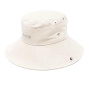 Sand Beige Bucket Hat med Justerbar Snor