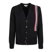 Stribet Bomuld V-Hals Cardigan