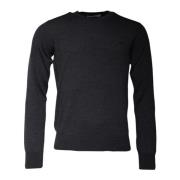 Logo Broderet Uld Pullover Sweater