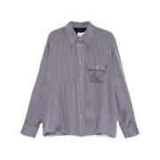 Navy Blue Button-Up Shirt