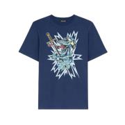 Slangeprint bomulds T-shirt