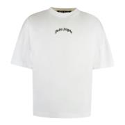 Kontrast Logo Print Bomuld T-shirt