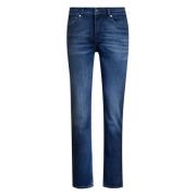 Stretch slim fit jeans med logo