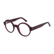 Burgundy Red Acetat Runde Briller