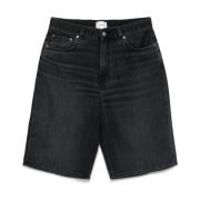 Sort Denim Shorts Klassisk Stil