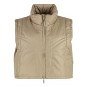 Polyester Zip Down Vest med Lomme