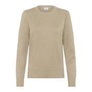 Taupe Melange Strik Pullover