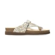 Brun dameslide sandal