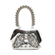 Sølv Studded Ball Handle Clutch