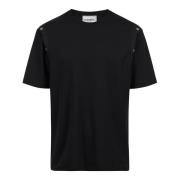 Sort regular fit T-shirt i interlock-stof