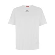 Hvid Logo Patch T-Shirt Bomuld Mand