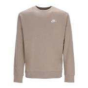 Khaki/Hvid Crewneck Sweatshirt Langærmet