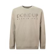 Grøn Crew-neck Sweatshirt med Logo Print