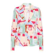 Print Blazer Multi Tile Aop